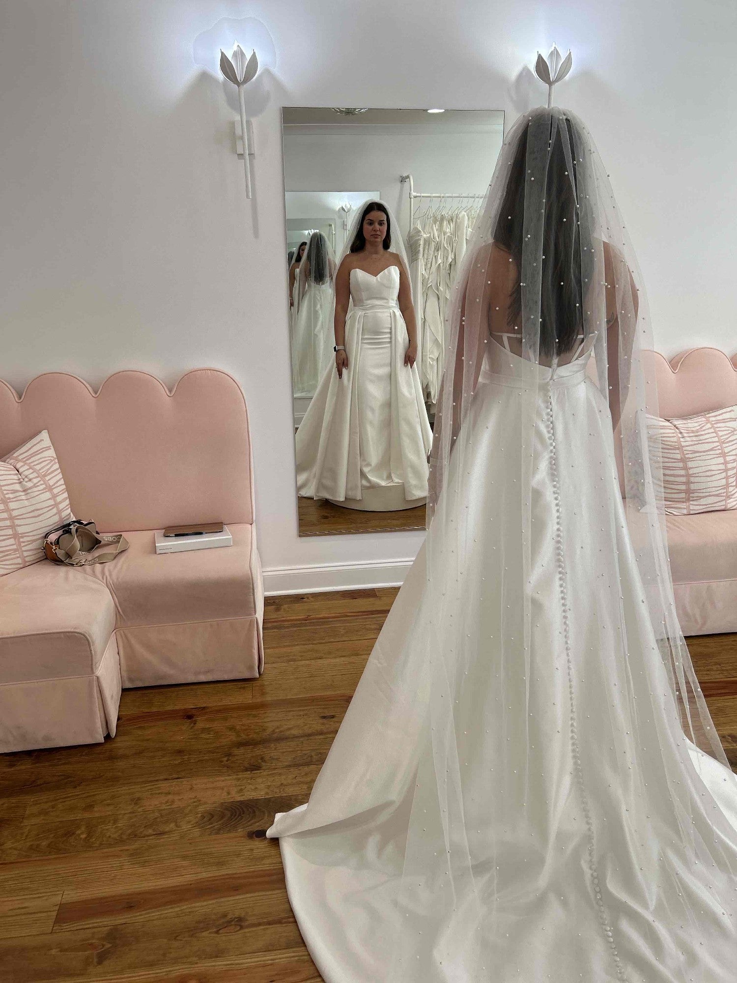 Jenny Yoo Dovima Wedding Dress with Detachable Overskirt - Elegant A-Line Bridal Gown for Church Ceremony & Outdoor Wedding