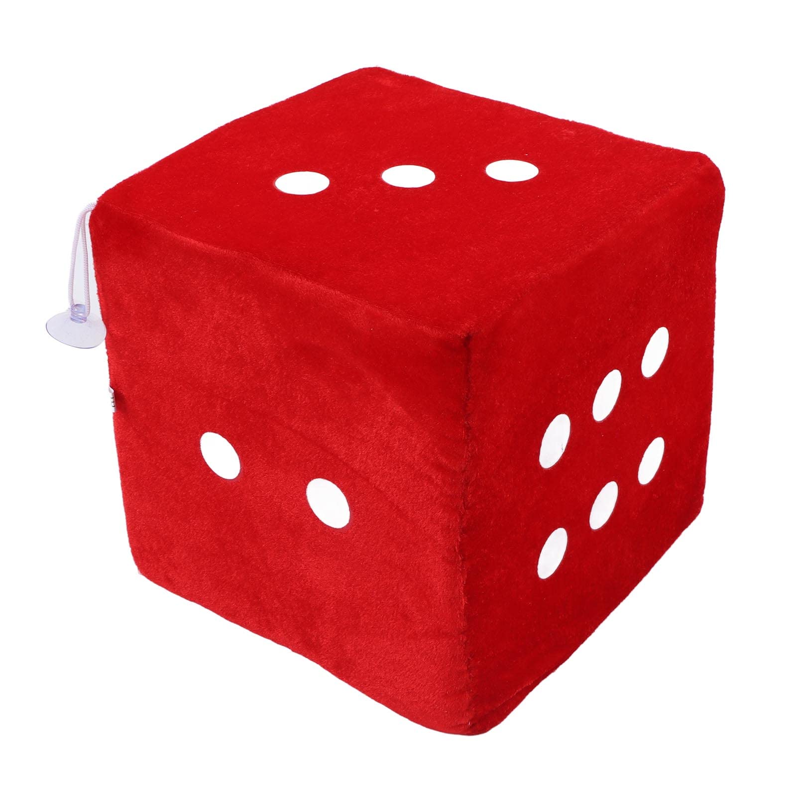 Soft Plush Dice Pillow - 20cm Cute Stuffed Toy for Sofa Decor, Birthday Gifts & Home Use | Red Cube Pillow for Kids Room, Gaming Lounge & Cozy Comfort