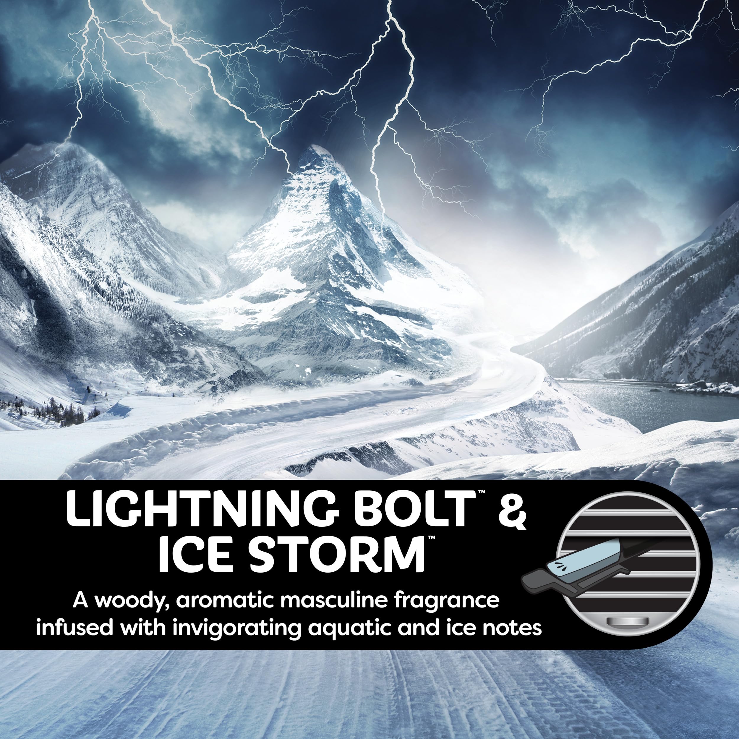 6 Pack Car Air Freshener Vent Sticks - Lightning Bolt & Ice Storm Scent | Long-Lasting Fragrance for Cars, Trucks & SUVs | Eliminate Odors & Refresh Your Vehicle Interior
