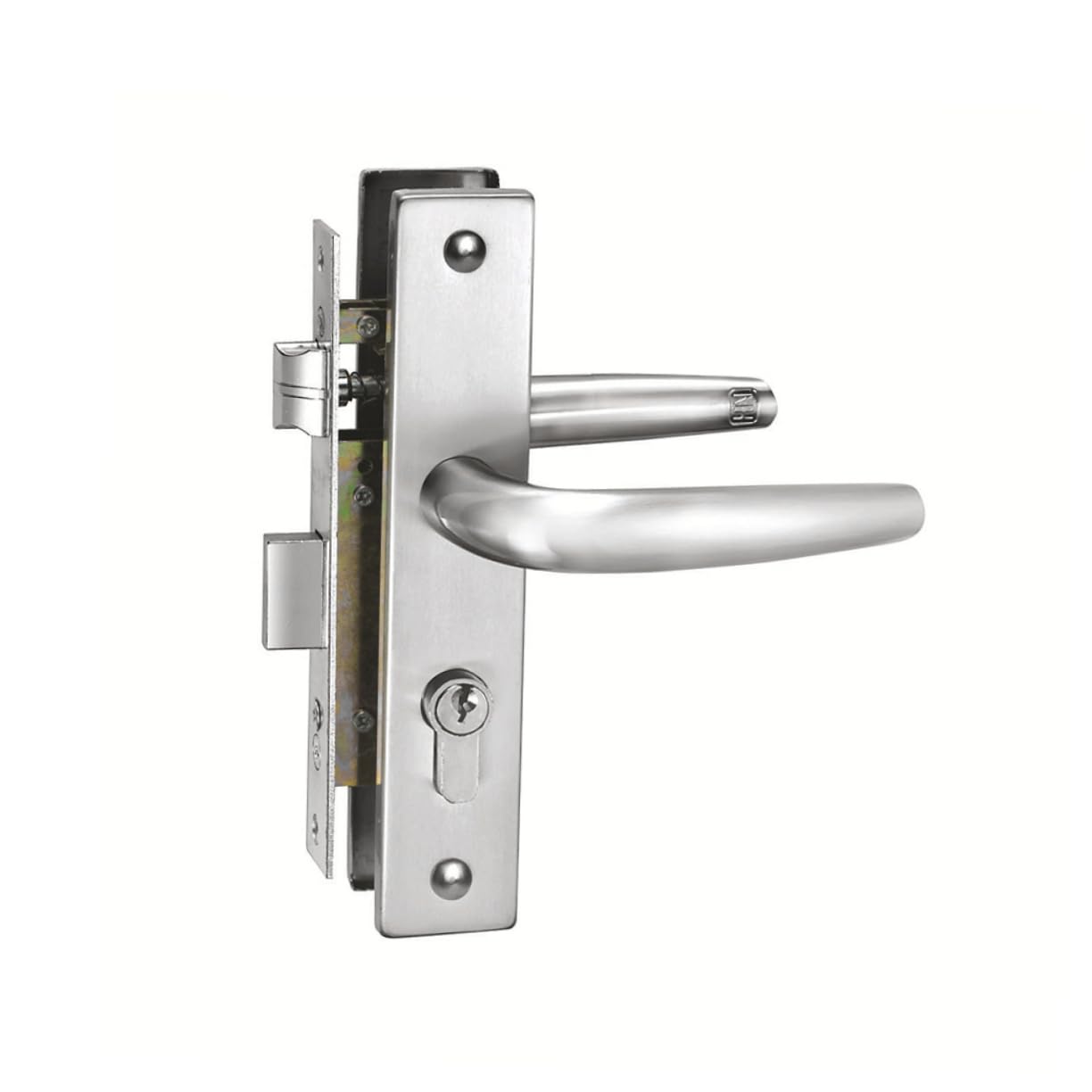 Stainless Steel Glass Door Knob Handle with Lock - Secure & Stylish for Home Interior Panel Doors | Perfect for Bedrooms, Bathrooms & Closets