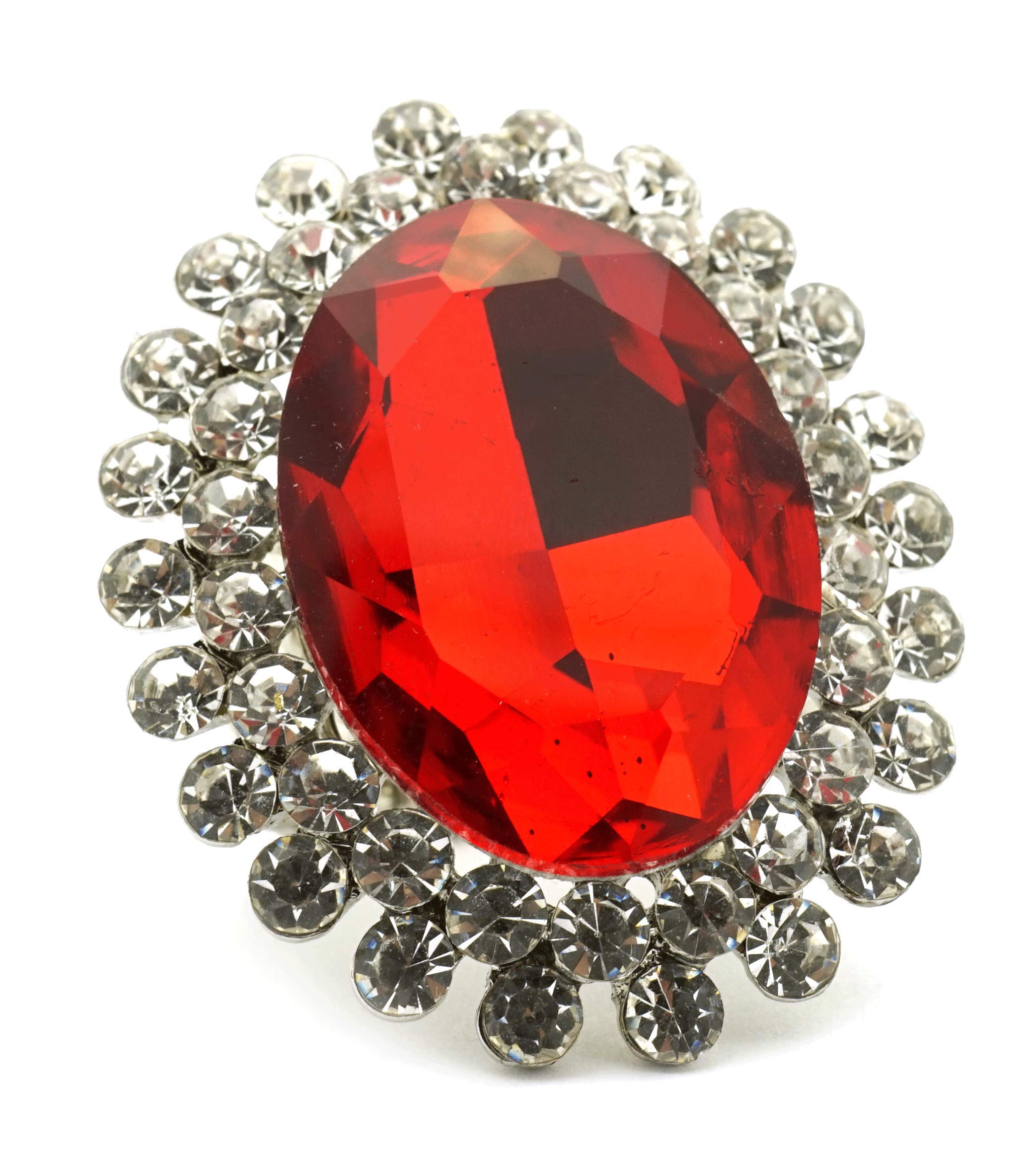 Teri's Boutique Oval Rhinestone Fashion Rings for Women - Elegant Stretch Jewelry with Bling Design | Perfect for Parties, Weddings & Everyday Wear