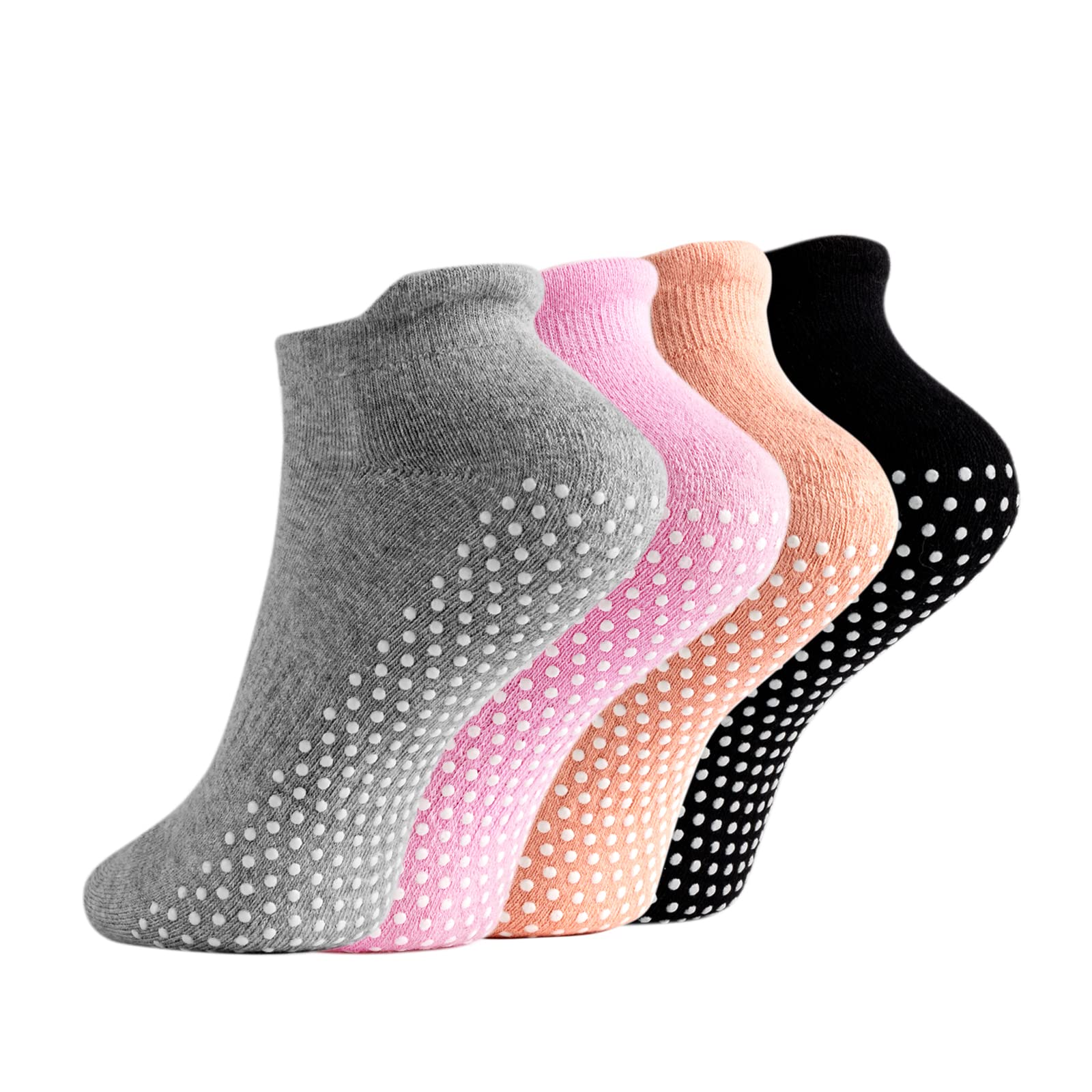Non-Slip Pilates & Yoga Socks for Women - Grip Bottom Hospital Socks with Silicone Grippers - Perfect for Yoga, Pilates, Barre & Hospital Use