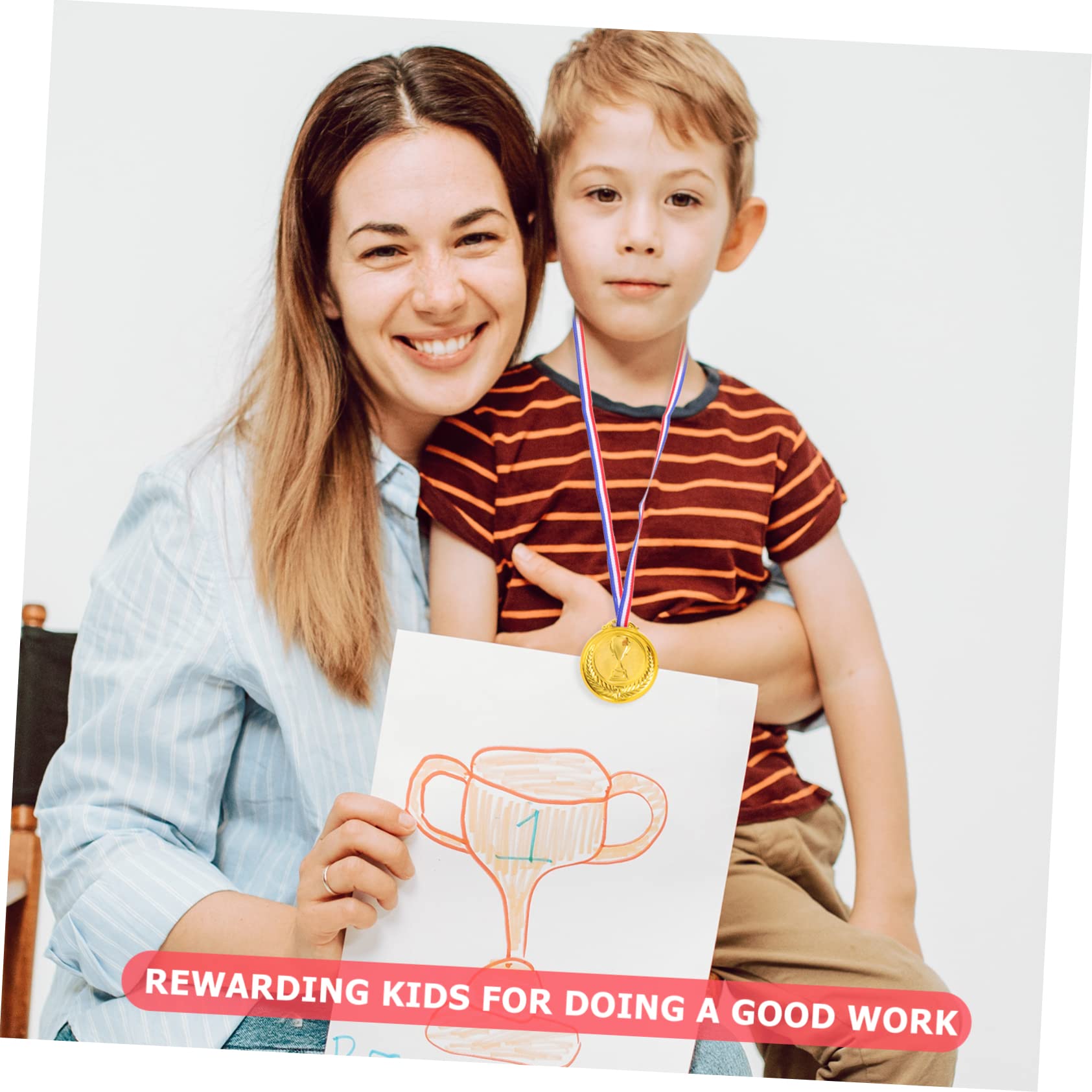 Toddmomy 24-Piece Kids Sports Medal Set - Reusable Plastic Gold Medals for Children's Games, Competitions & Award Ceremonies | Perfect for Track Meets, School Events & Birthday Parties