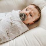 Ely's&Co. 100% Cotton Muslin Swaddle Blankets for Babies (2 Pack) - Soft & Breathable for Newborn Swaddling, Nursing Cover, Stroller Blanket
