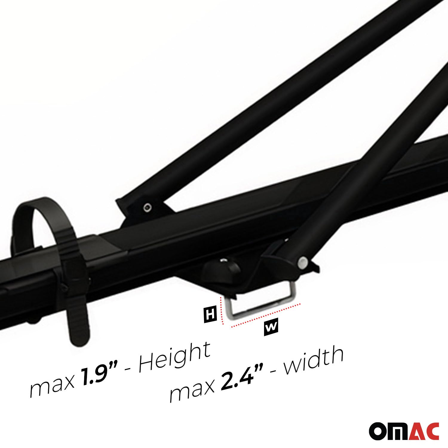 OMAC 3-Piece Black Roof Bike Rack Carrier Set for 2011-2014 VW Jetta SportWagen - Heavy Duty Car Top Bicycle Mount for Road Trips & Outdoor Adventures