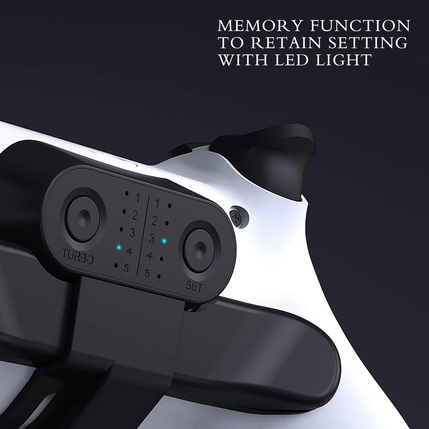 XIGIUINI PS4 Controller Paddles with Turbo & Memory Function - Back Button Attachment for PS4, Plug & Play Gaming Accessories - Perfect for FPS, Racing & Competitive Gaming