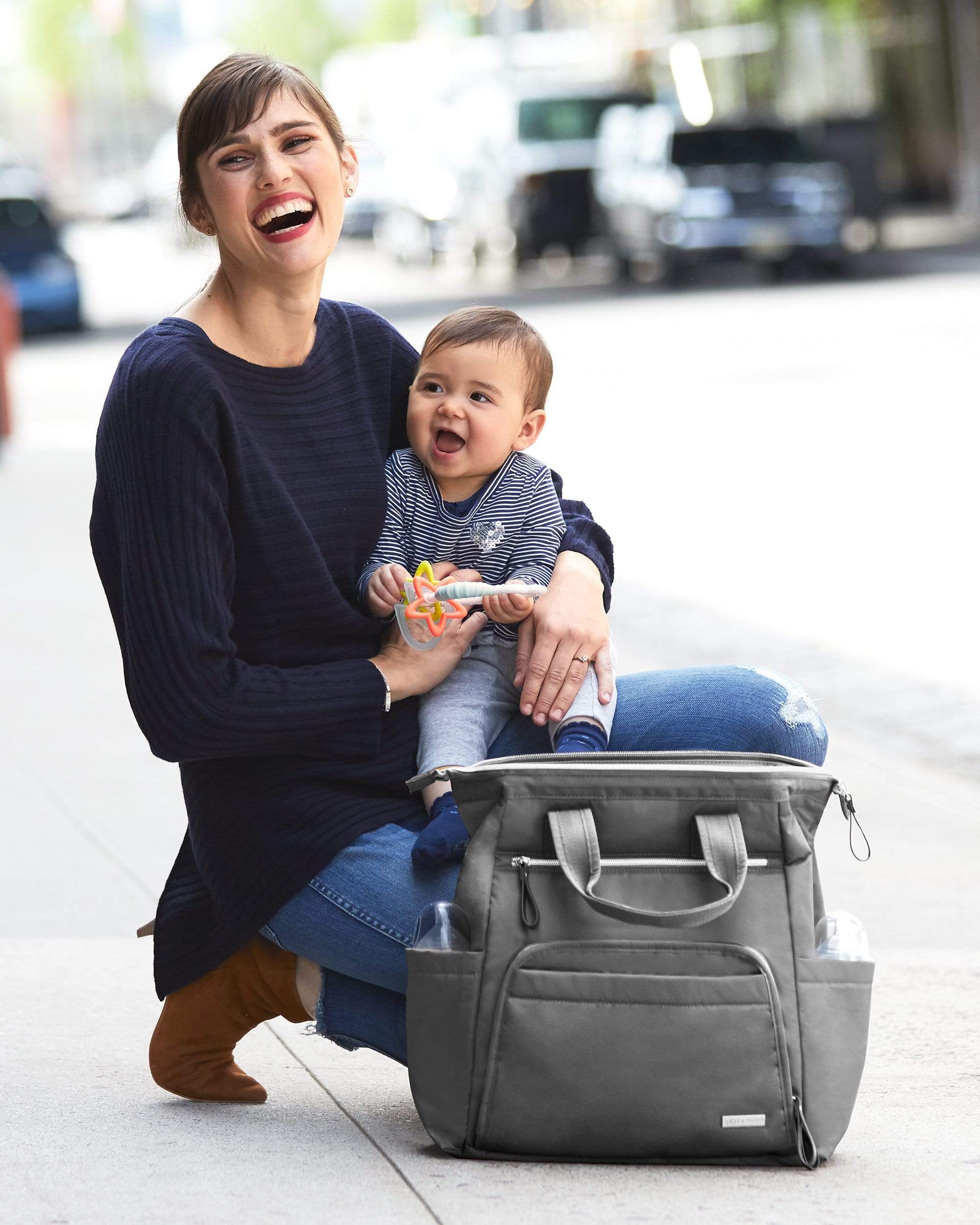 Skip Hop Mainframe Wide Open Changing Backpack - Stylish & Functional Diaper Bag for Parents - Perfect for Travel, Daycare & On-the-Go Baby Essentials