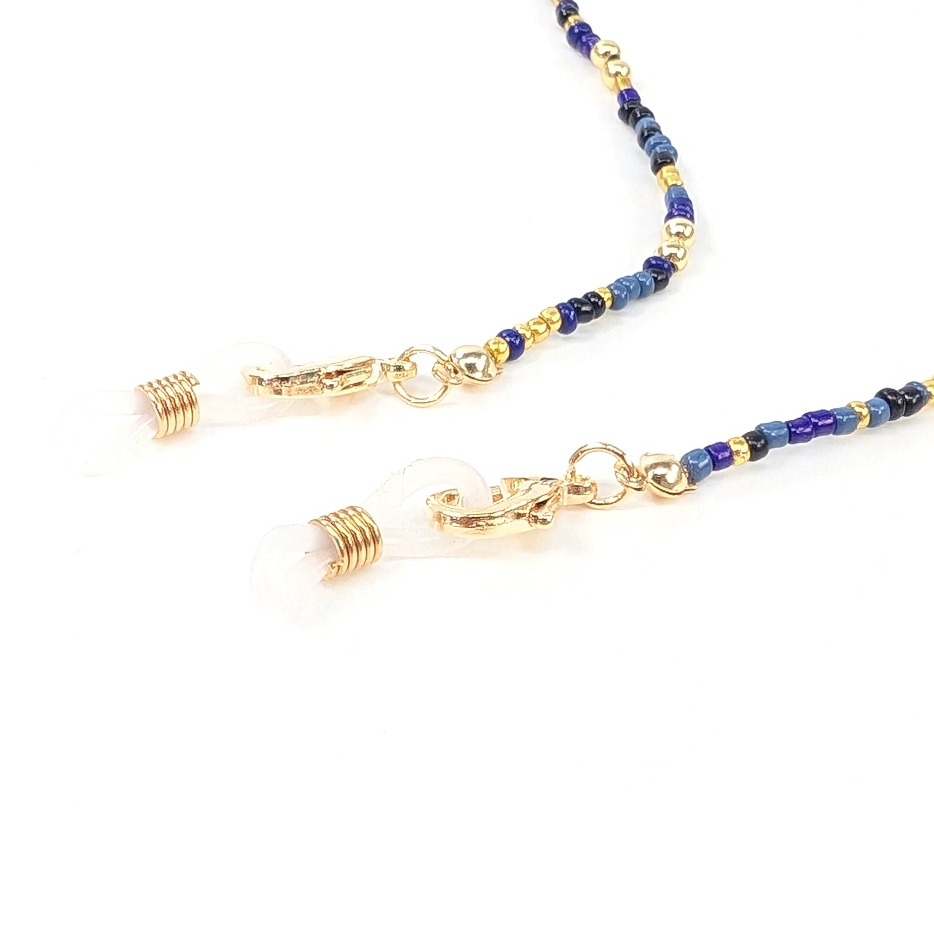 Hearts Neck Chain for Glasses - Adjustable Navy Blue Eyewear Lanyard for Reading Glasses & Sunglasses - Perfect for Work, Travel, and Outdoor Activities