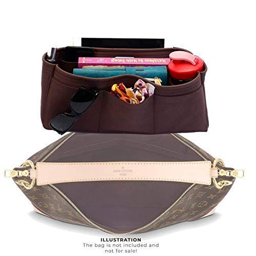 Genuine Suede Leather Handbag Organizer Insert for Berri PM & MM Designer Bags - Stylish Purse Organizer for Women, Perfect for Work, Travel & Everyday Use
