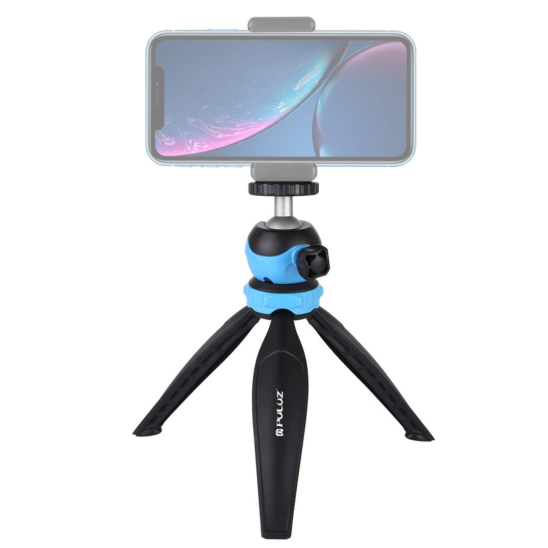 PULUZ Mini Desktop Tripod with 360° Ball Head - Compact Tabletop Tripod Stand for Smartphones, GoPro, DSLR Cameras - Perfect for Travel, Vlogging & Home Photography (Blue)
