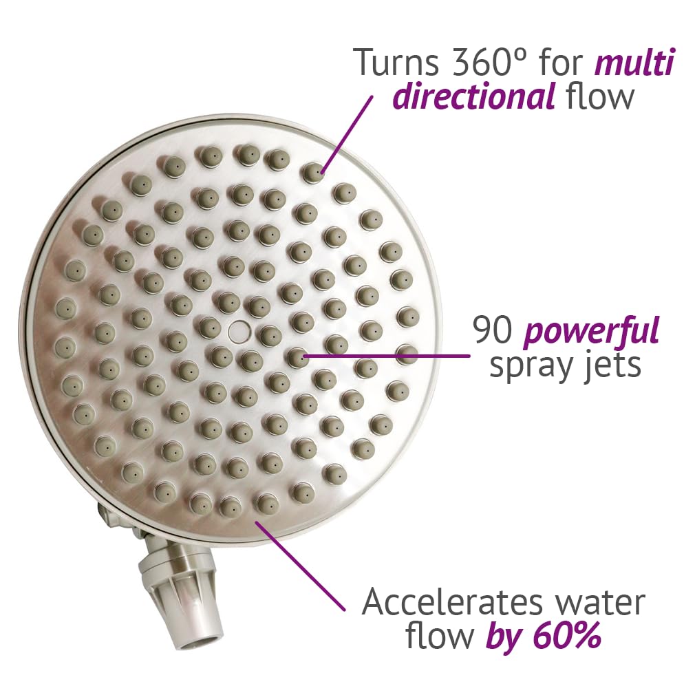 ShowerMe Rainfall Shower Head - High Pressure Water Saving Showerhead with Easy Installation - 9 Inch Adjustable Luxury Chrome Shower Head for Spa-Like Bathroom Experience - Perfect for Master Bath, Guest Bath & RV Showers