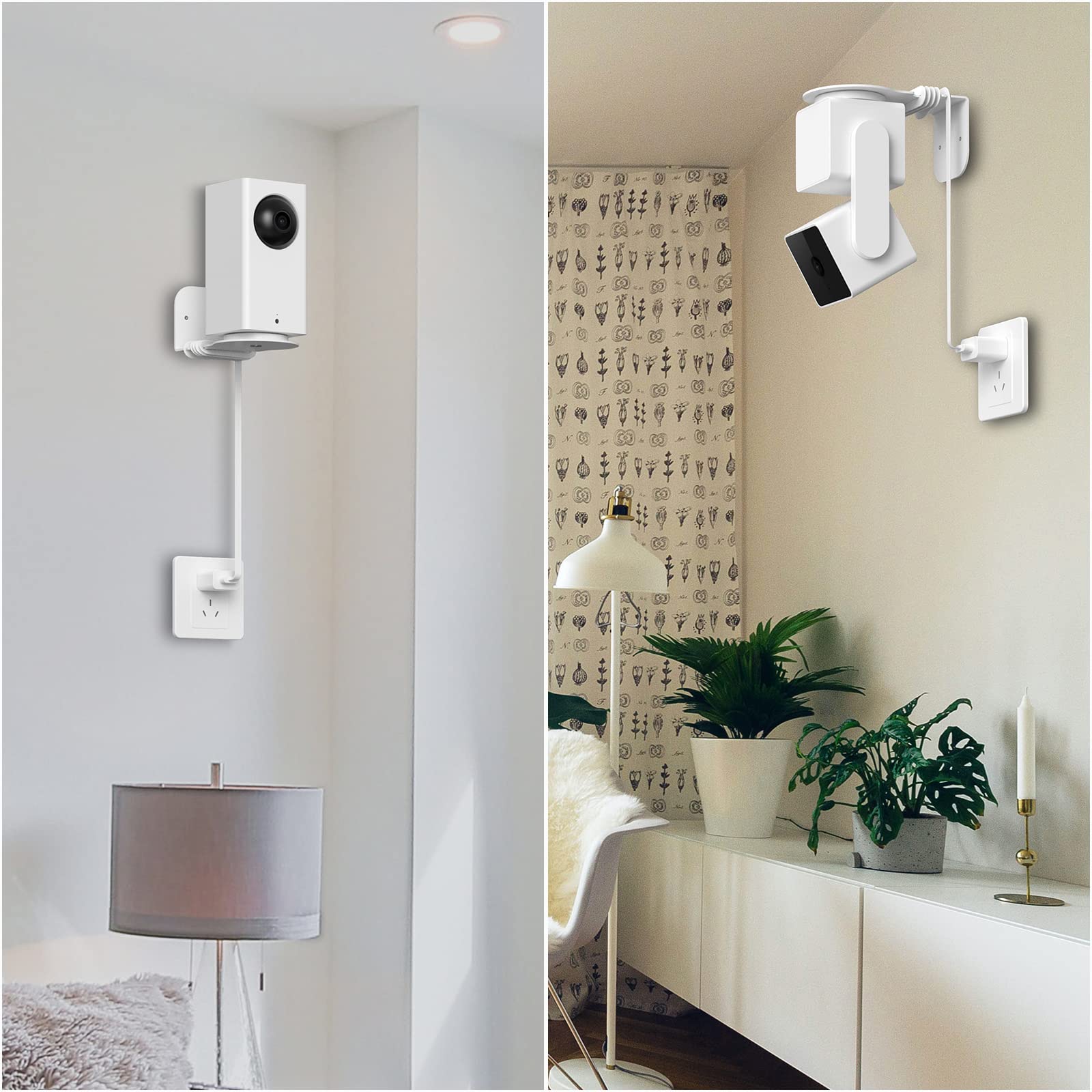 Wall Mount Bracket for Blink Mini Pan-Tilt Camera, WYZE Cam Pan v3 & v2, Eufy Security Solo IndoorCam P24 - Universal Security Camera Mount for Home, Office & Apartment (1-Pack) - Perfect for Wall or Ceiling Installation & Optimal Viewing Angles
