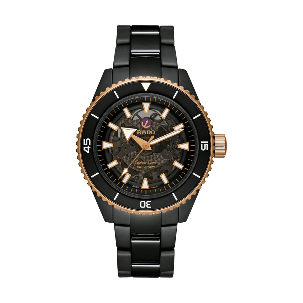 Captain Cook High-Tech Ceramic Watch with Gold-Tone Accents - Luxury Timepiece for Men, Business & Formal Occasions