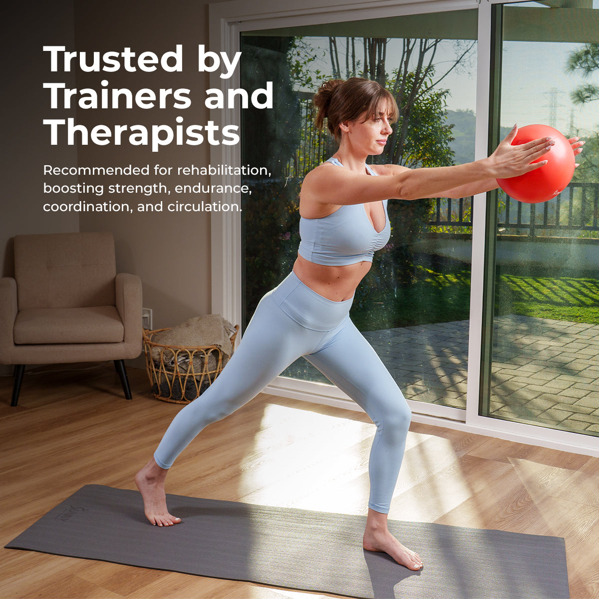 Premium 9-Inch Pilates Ball for Yoga, Core Workouts & Physical Therapy – High-Quality Exercise Ball for Home Gym & Fitness Training