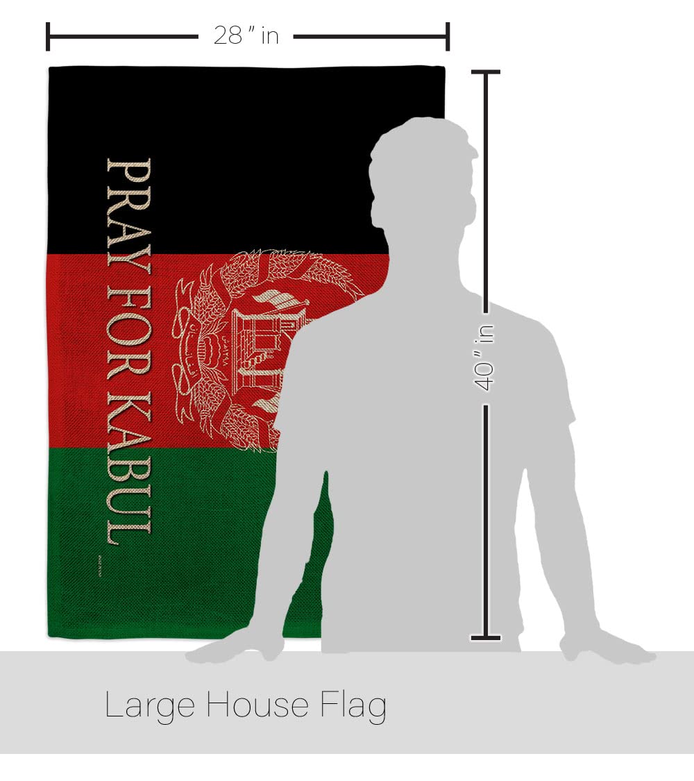USA Made Burlap House Flag - Support Afghanistan Troops, Double-Sided Garden Banner for Outdoor Decor