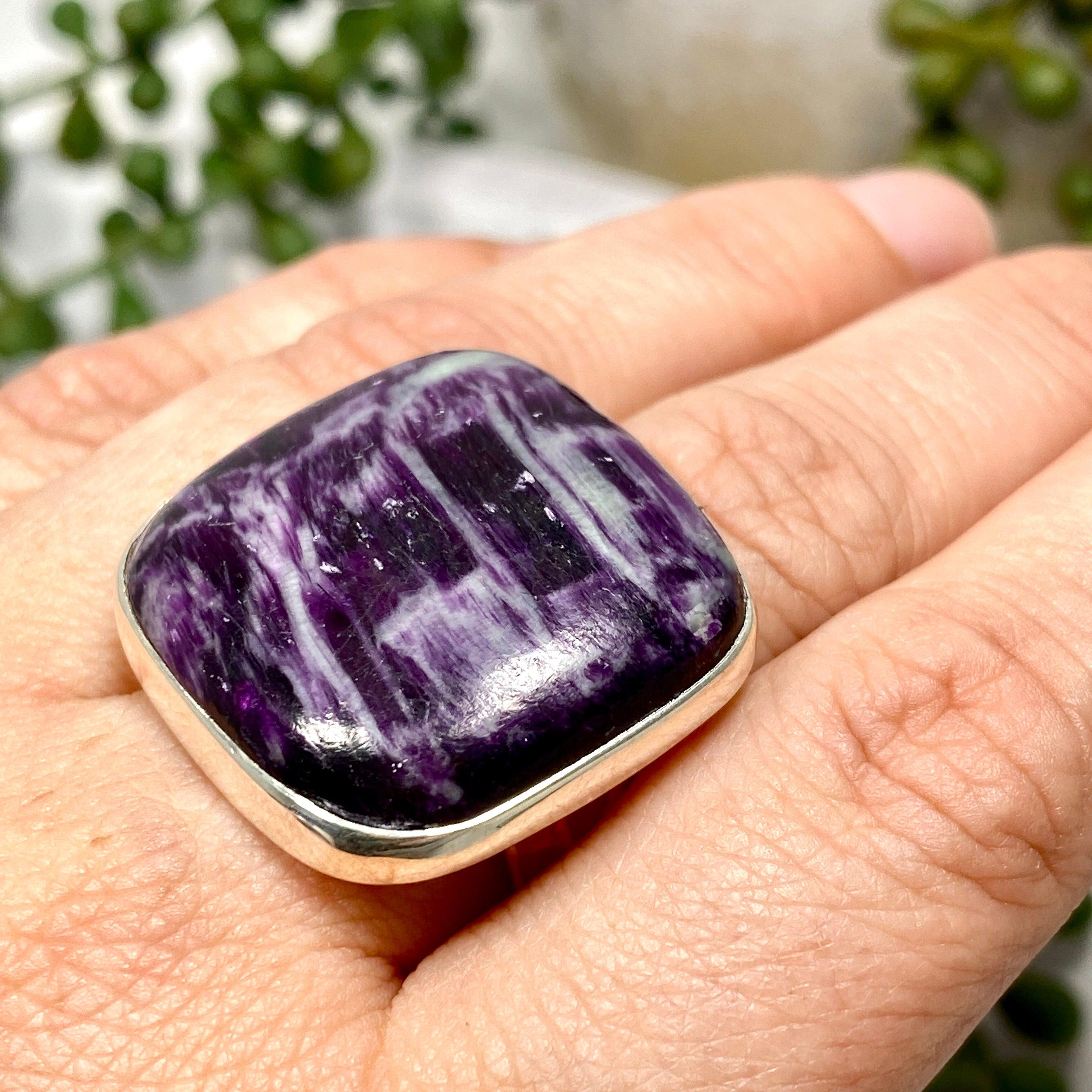 Kammererite Square Cabochon Ring Size 12 KRGJ2393 - Elegant Handmade Jewelry for Women, Perfect for Weddings & Special Occasions