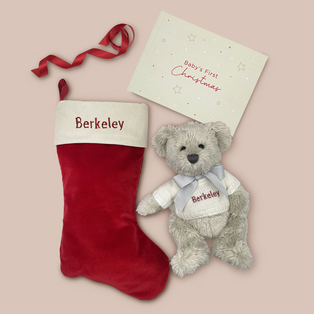 Berkeley Bear's Personalized Christmas Gift Set - Custom Holiday Present for Kids & Adults - Perfect for Stocking Stuffers, Secret Santa & Festive Gifting