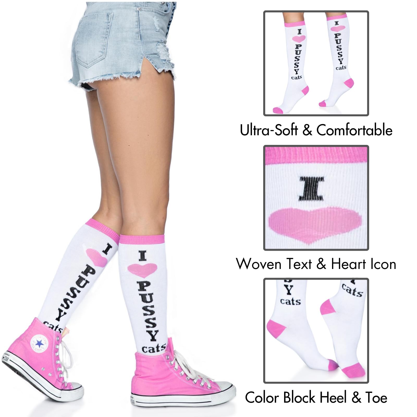Leg Avenue Women's Athletic Knee High Socks - Breathable Sports Socks for Running, Yoga & Workout - Perfect for Gym, Fitness & Active Lifestyle