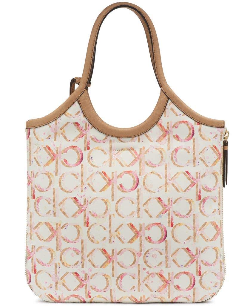 Calvin Klein Gabrianna Novelty Slim Side Zip Tote Bag for Women - Stylish & Functional Work Purse, Perfect for Office, Travel & Everyday Use
