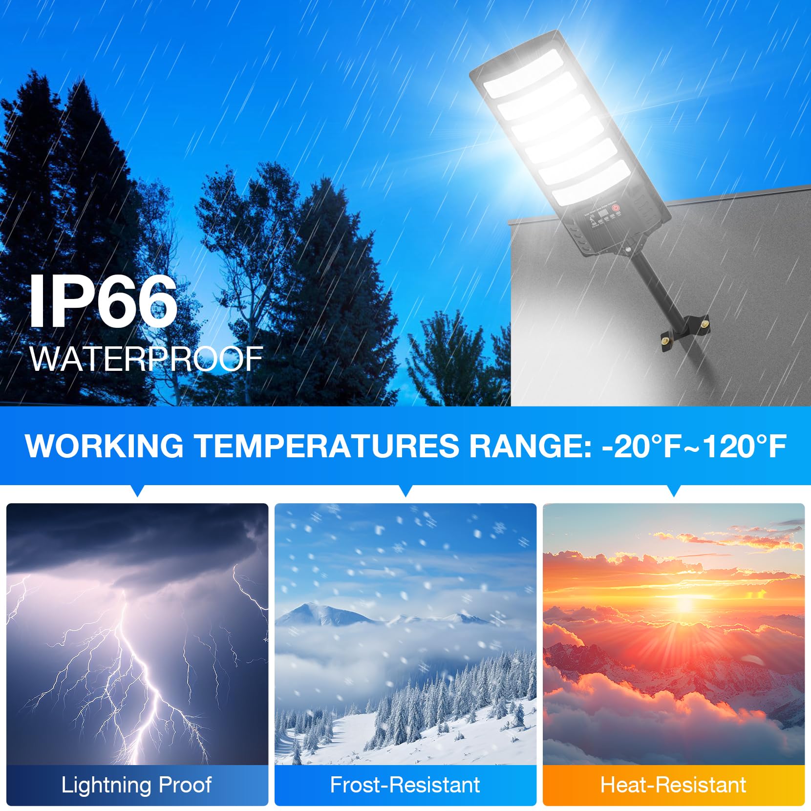 High Power 25000LM Solar Street Lights Outdoor Waterproof - 320° Wide Angle LED Flood Light with Motion Sensor & Remote Control - Ideal for Streets, Courtyards, Parking Garages (4-Pack) - Perfect for Energy-Efficient Outdoor Lighting & Security