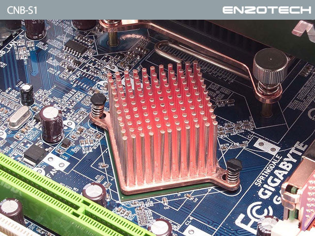 Enzotech Northbridge Heatsink - High-Performance One Piece Forged Copper Cooler (CNB-S1) | Perfect for PC Gaming & Overclocking Builds