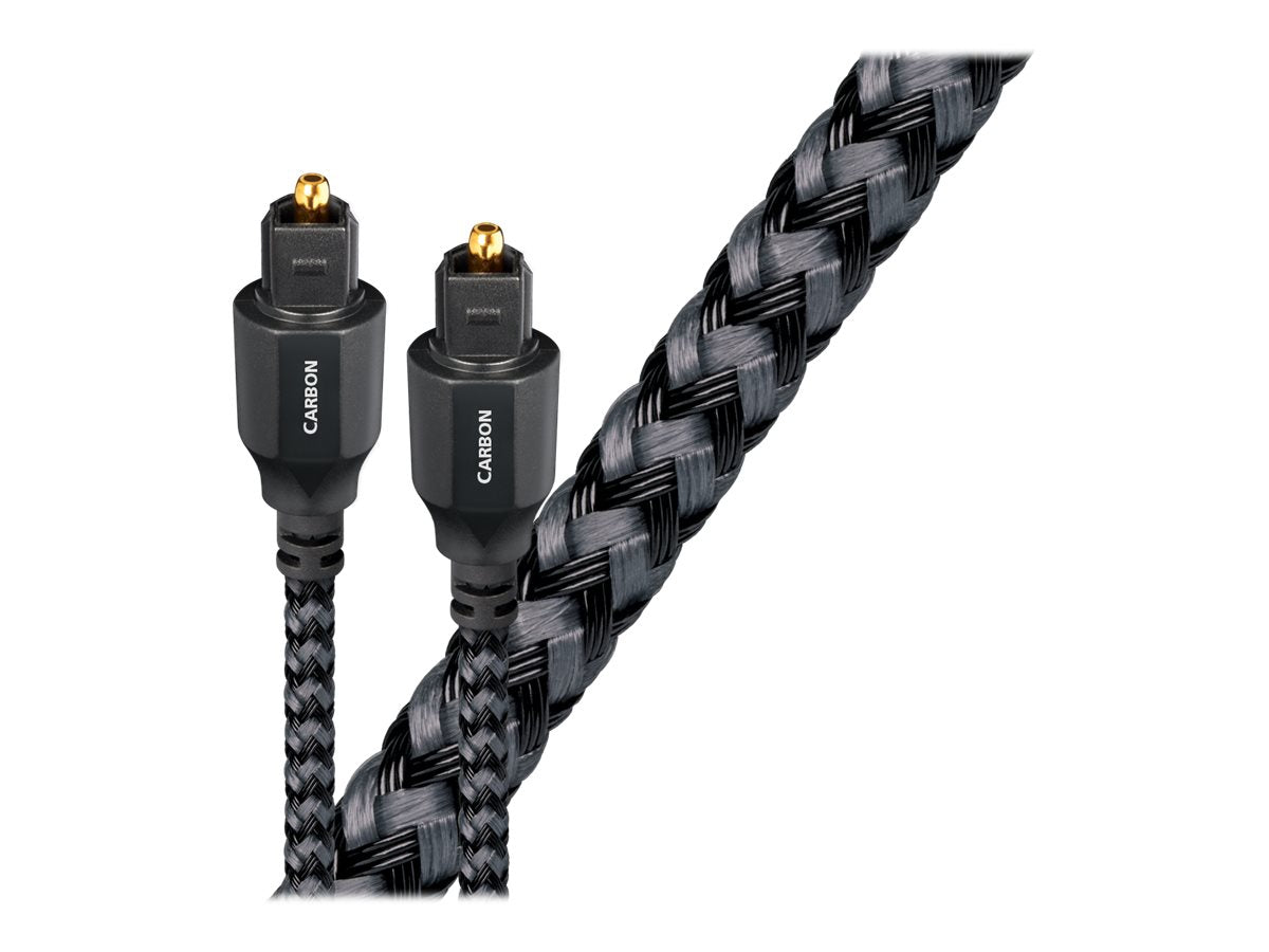 Audioquest Carbon Optique Digital Optical Audio Cable - High-Performance Toslink Cable for Home Theater, Soundbar, TV & Gaming Systems
