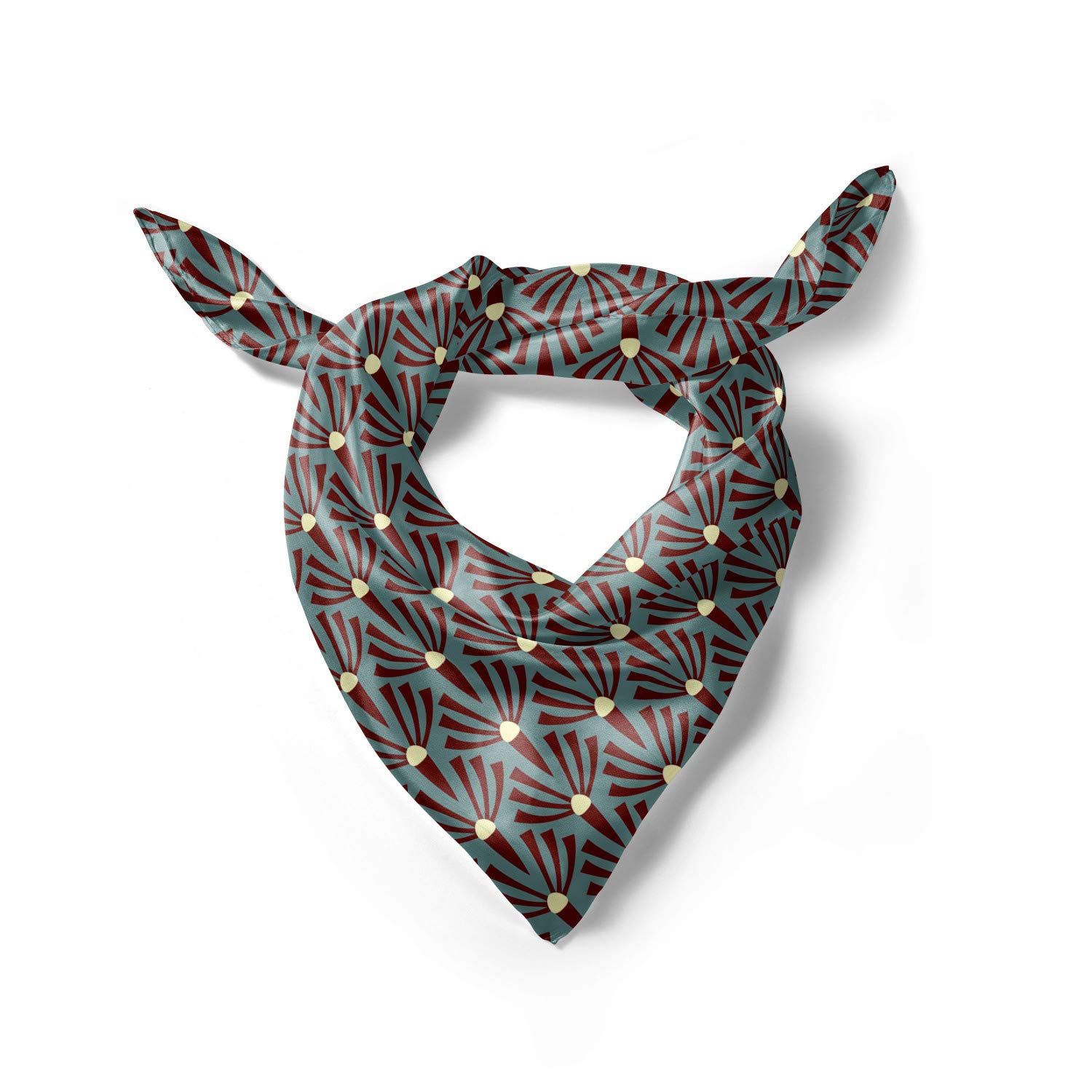 Ambesonne Floral Headscarf - Elegant Ornate Plants Design, Lightweight Hijab Scarf for Women - Perfect for Daily Wear, Prayer, and Special Occasions