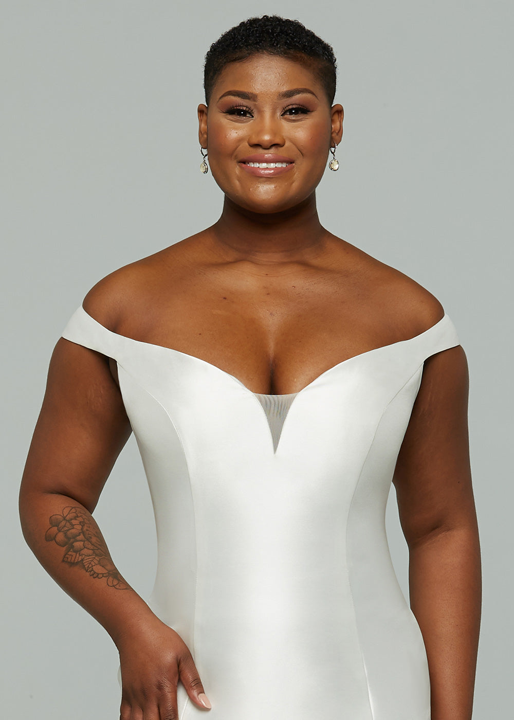 Cassidy Mikado Fit Flare Dress - Off The Shoulder Straps & Tiered Skirt for Women | Perfect for Weddings, Parties & Special Occasions