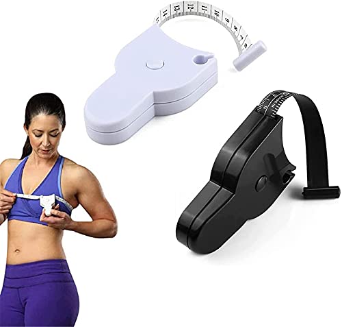 60-Inch Automatic Telescopic Tape Measure - Self-Tightening Body Measuring Tape with Ergonomic Portable Design for Tailoring, Fitness & Home DIY (Black)