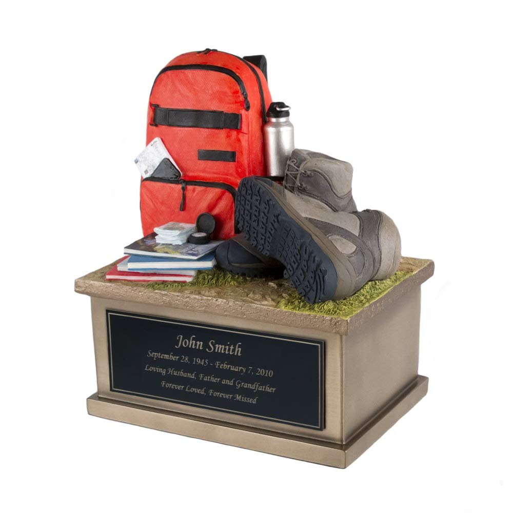 Personalized Small Hiking Cremation Urn - Custom Engraved Memorial Keepsake for Ashes | Perfect for Outdoor Enthusiasts, Hikers & Nature Lovers