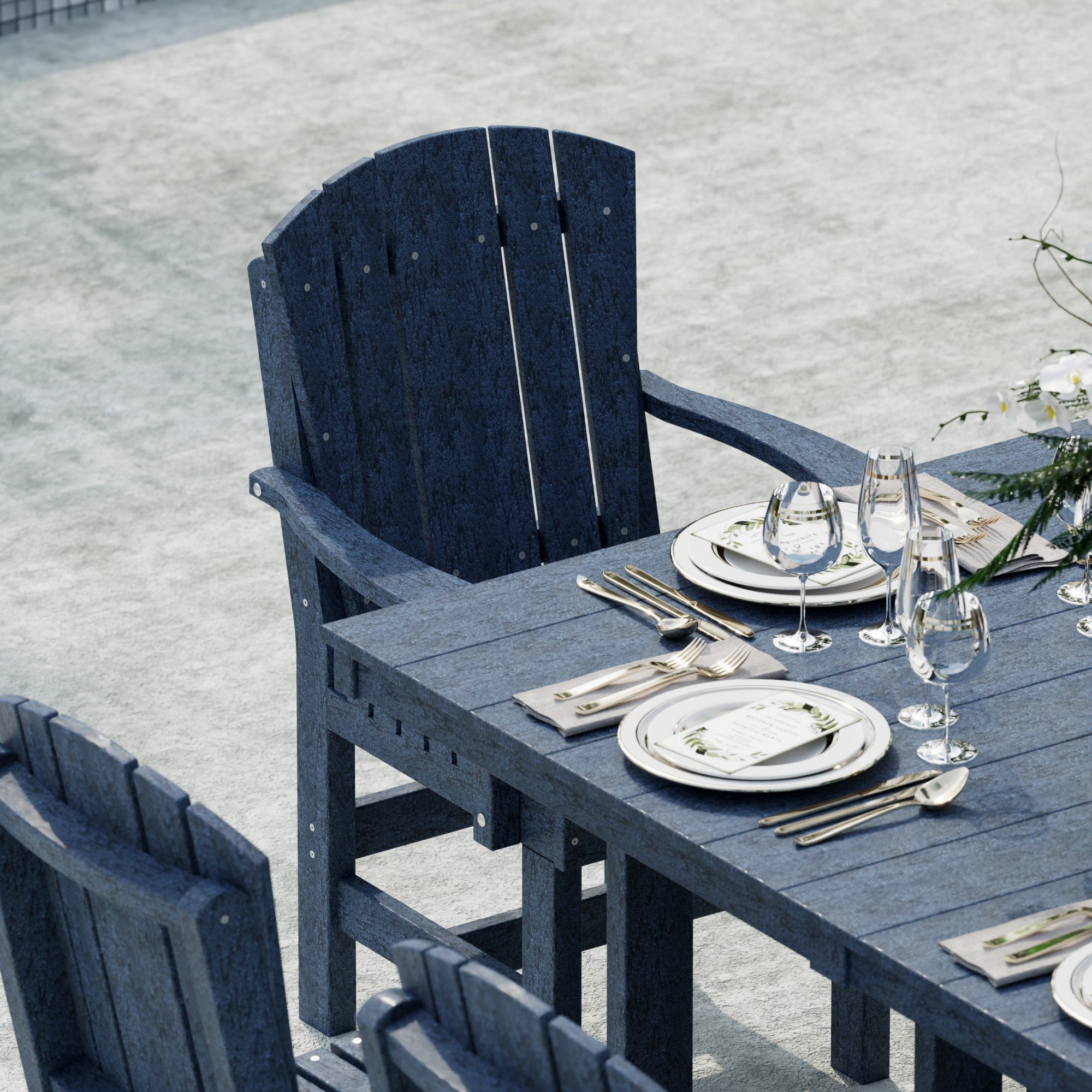 Heritage 7-Piece 44x72 Inch Dining Table Set with Chairs - Perfect for Family Gatherings, Dinner Parties & Outdoor Entertaining