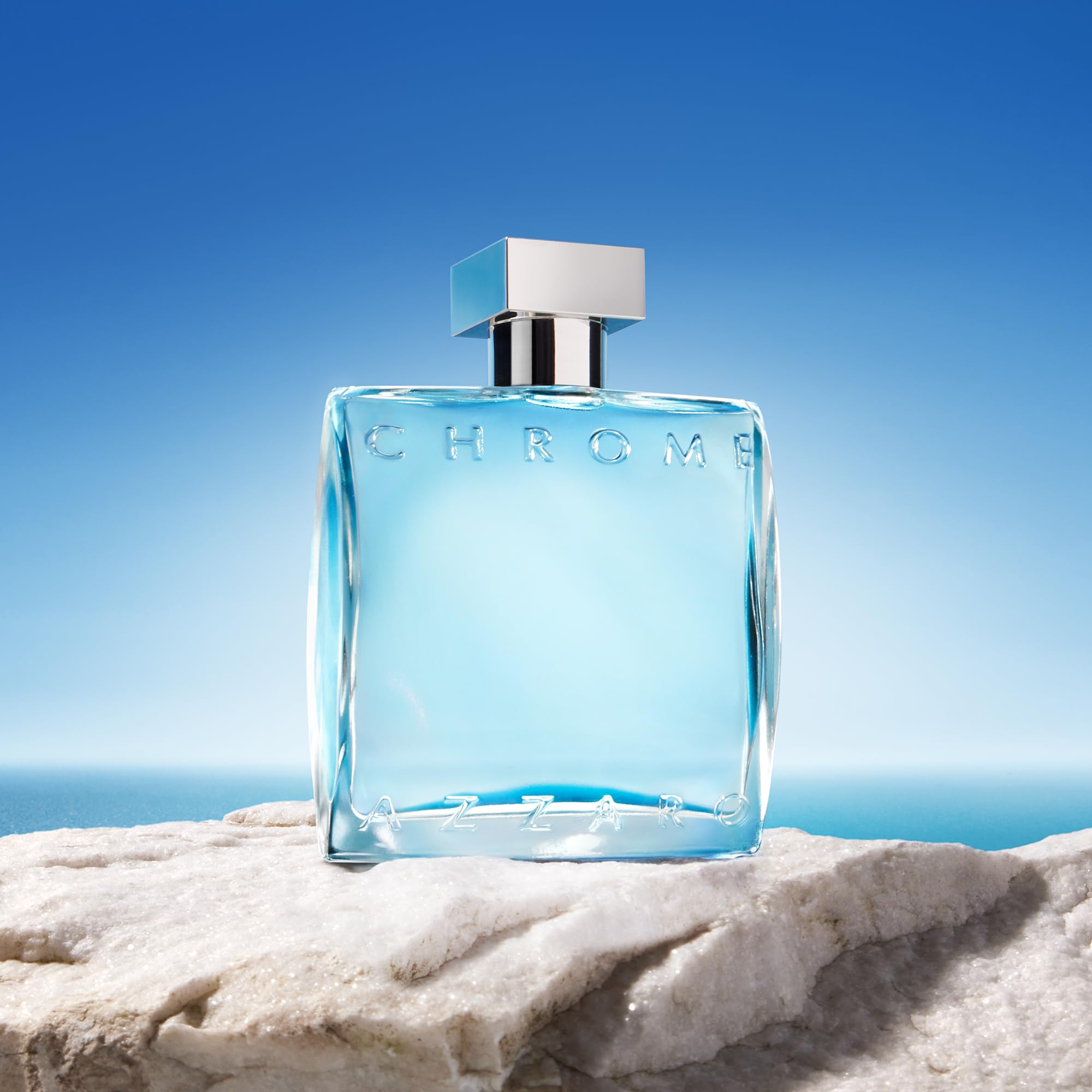 Azzaro Chrome Eau de Toilette for Men - Fresh Aquatic Cologne with Citrus, Woody & Musky Notes - Bergamot Scent - Luxury Perfume for Everyday Wear & Summer Beach - Perfect for Office, Dating & Outdoor Activities