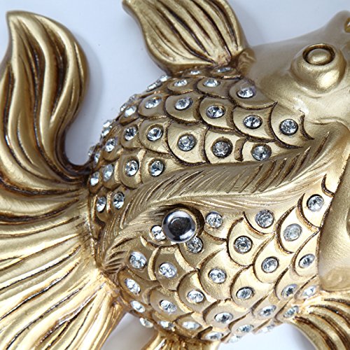 Classic Resin Golden Fish Wall Lights - European Style Mermaid Bedroom & Living Room Lighting - Staircase, Balcony, Aisle Wall Fixtures for Home Decor