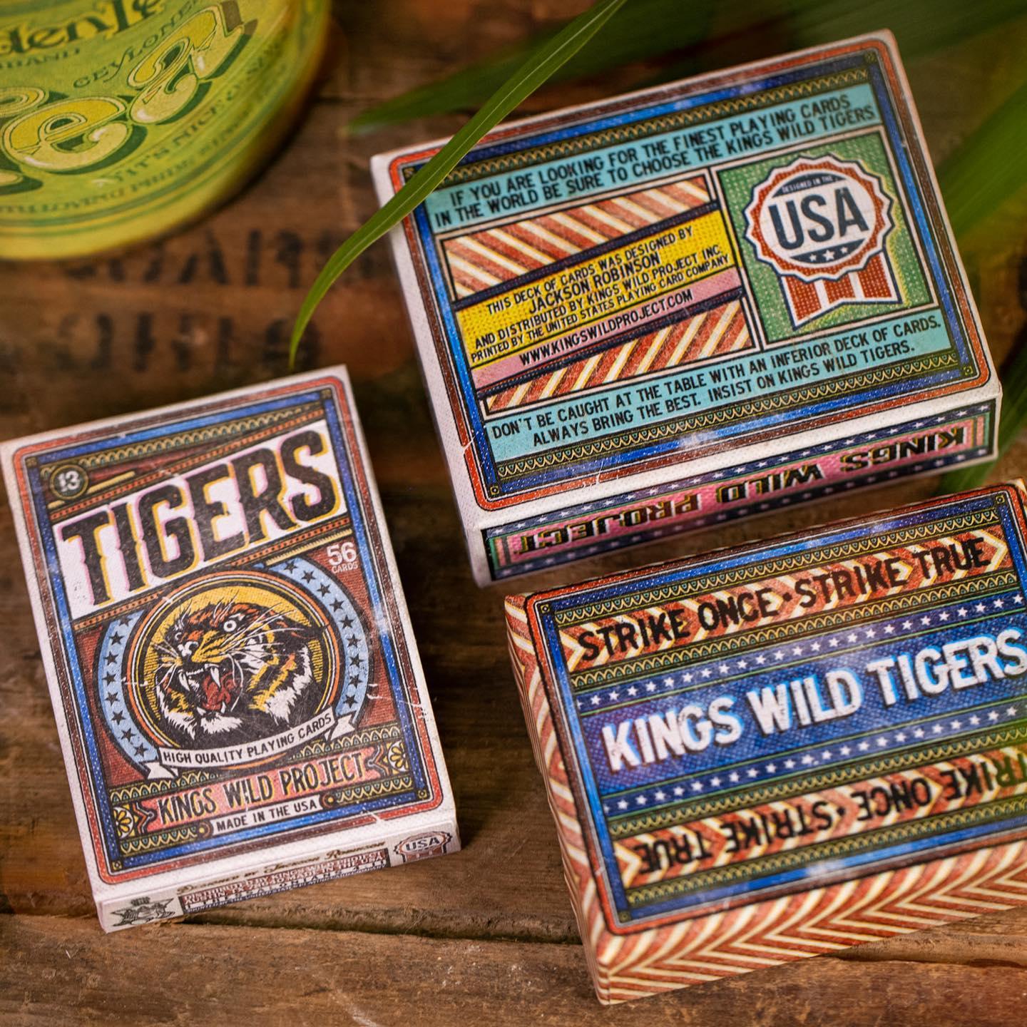 Limited Edition Tiger V2 Matchbox Playing Cards by Kings Wild Projects - Premium Collectible Card Deck for Magic Tricks, Poker Games & Gift Giving
