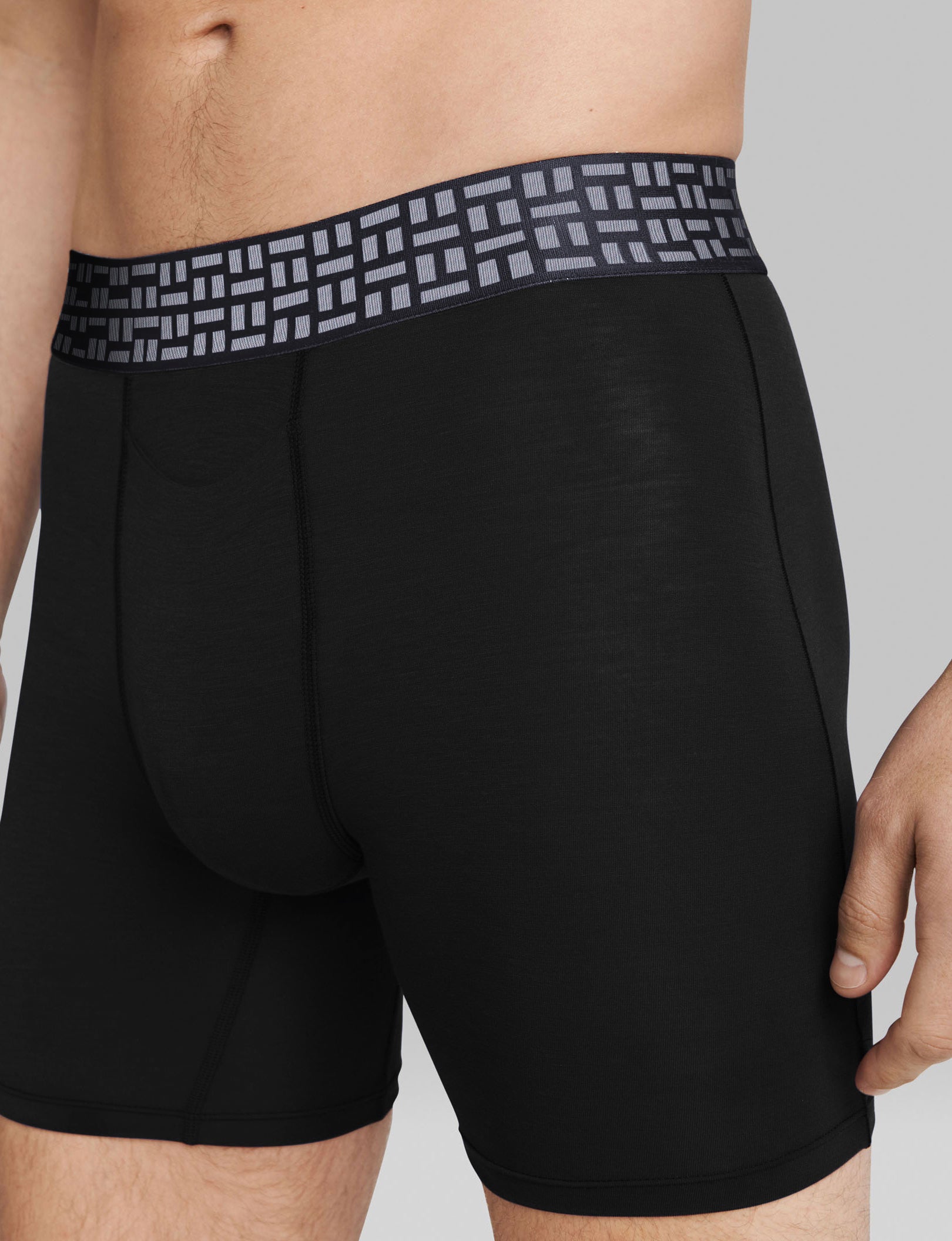 Apollo Mid Length Boxer Briefs - 6 Pack (3 Pairs) - Soft Breathable Men's Underwear for All-Day Comfort - Perfect for Workout, Travel & Everyday Wear