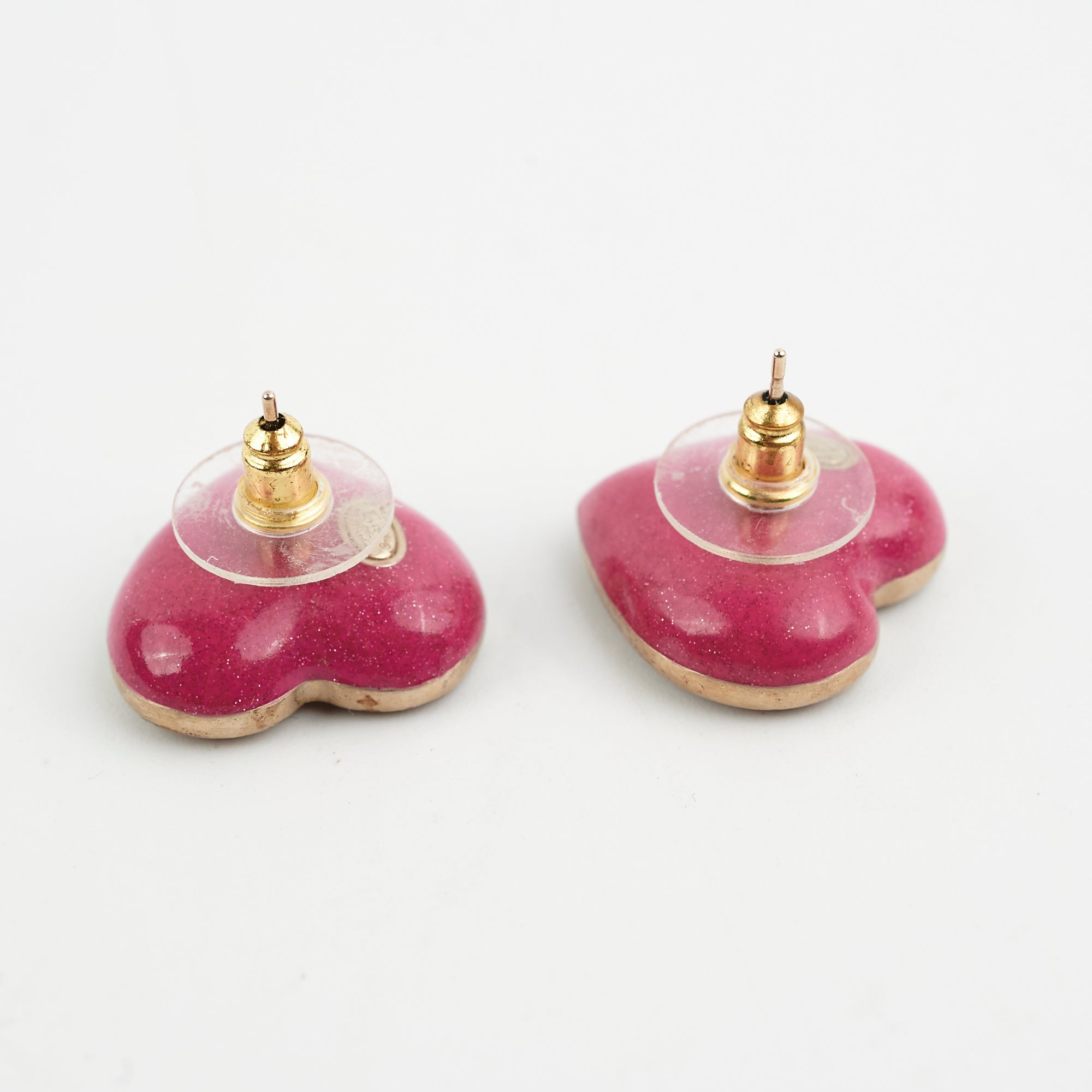 Chanel Pink Heart Logo Earrings - Luxury Custom Jewelry for Women, Perfect for Valentine's Day Gifts & Romantic Date Nights
