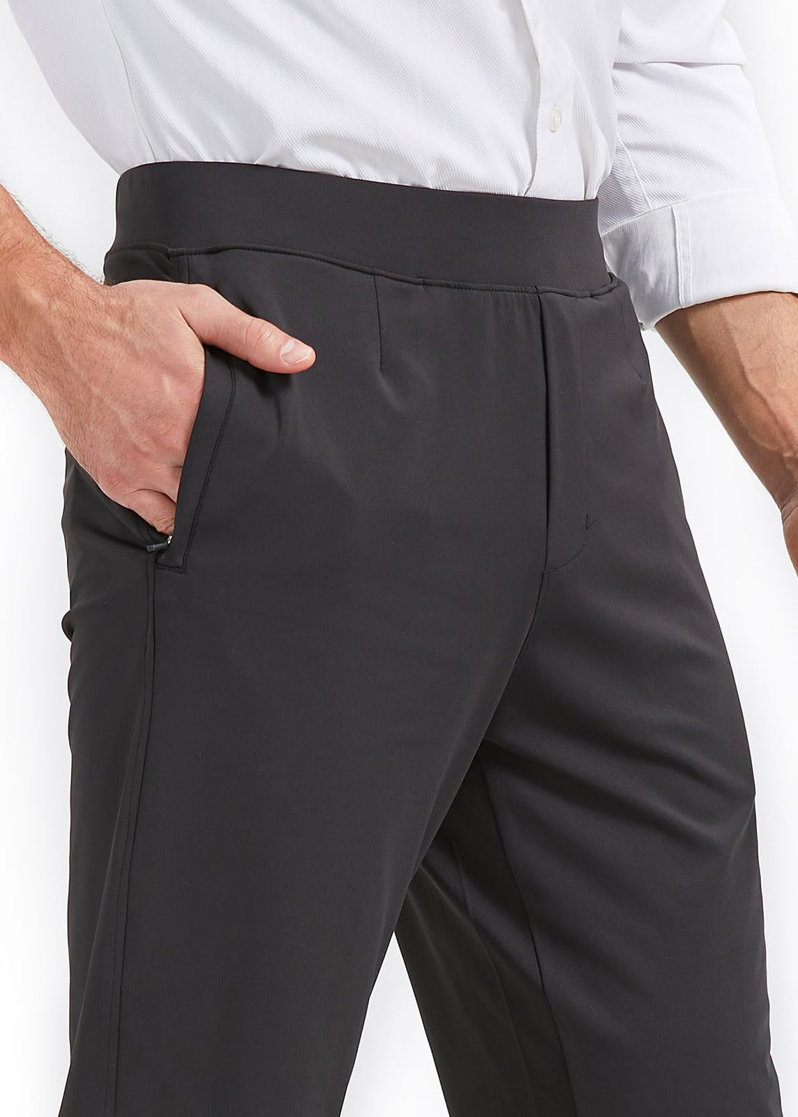 MOVEUP Men's Stretch Golf Sweatpants with Zipper Pockets - Tapered Athletic Joggers for Golf, Workout & Running - Comfortable Track Pants for Sports & Casual Wear