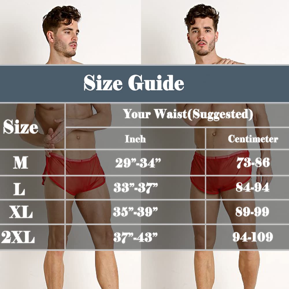 Sexy Men's Split Side Athletic Shorts - Breathable Mesh Fabric with Large Side Splits for Running, Gym & Summer Workouts