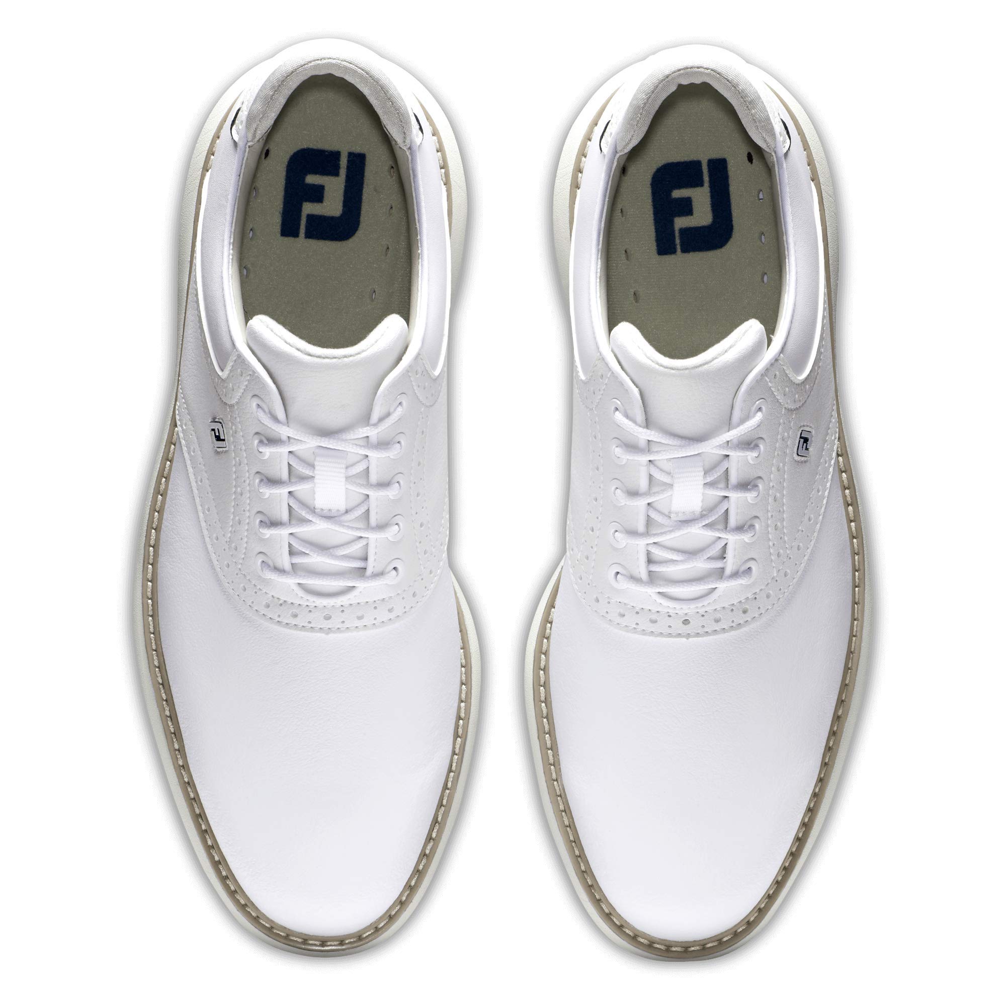 FootJoy Men's Traditions Golf Shoes - Comfortable & Waterproof Spiked Golf Shoes for Men - Perfect for Walking the Course & Clubhouse Wear