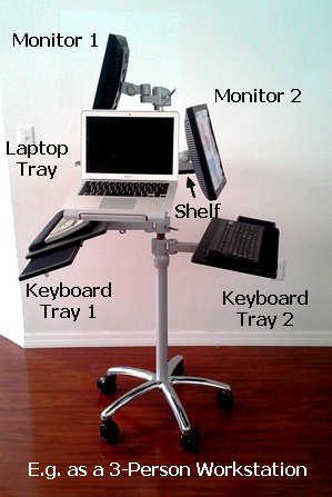 Adjustable Rolling Laptop Stand Desk - 24