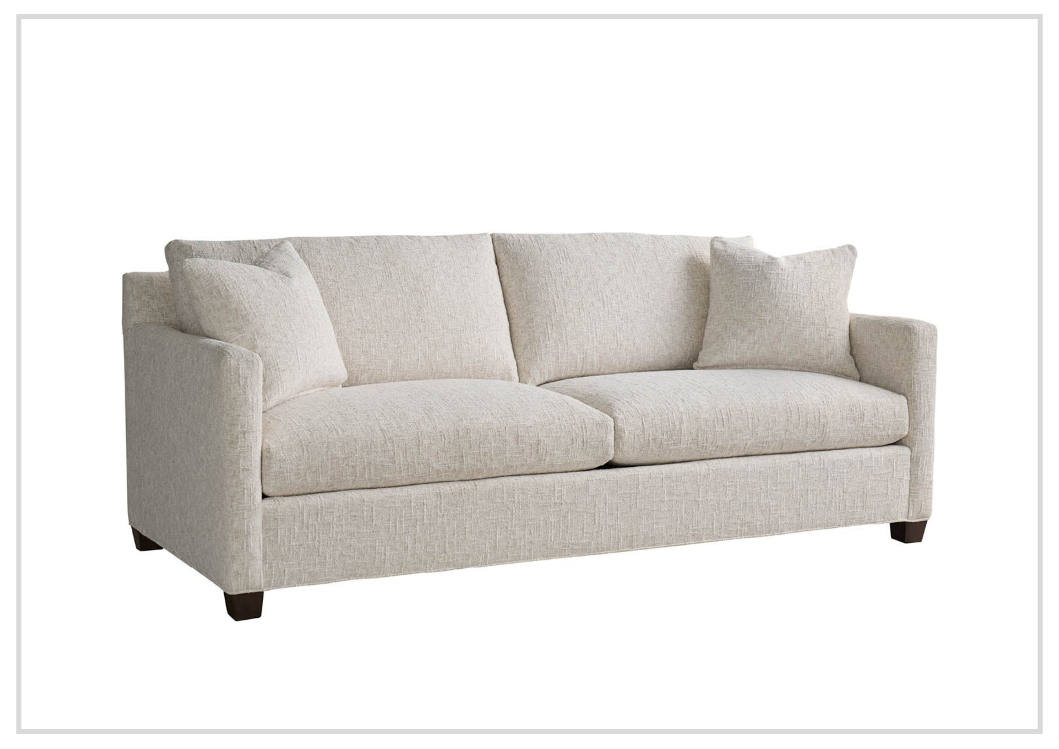 Universal Furniture Mebane 2-Seater Fabric Sofa in White - Modern Living Room Couch for Small Spaces, Apartments & Cozy Home Decor