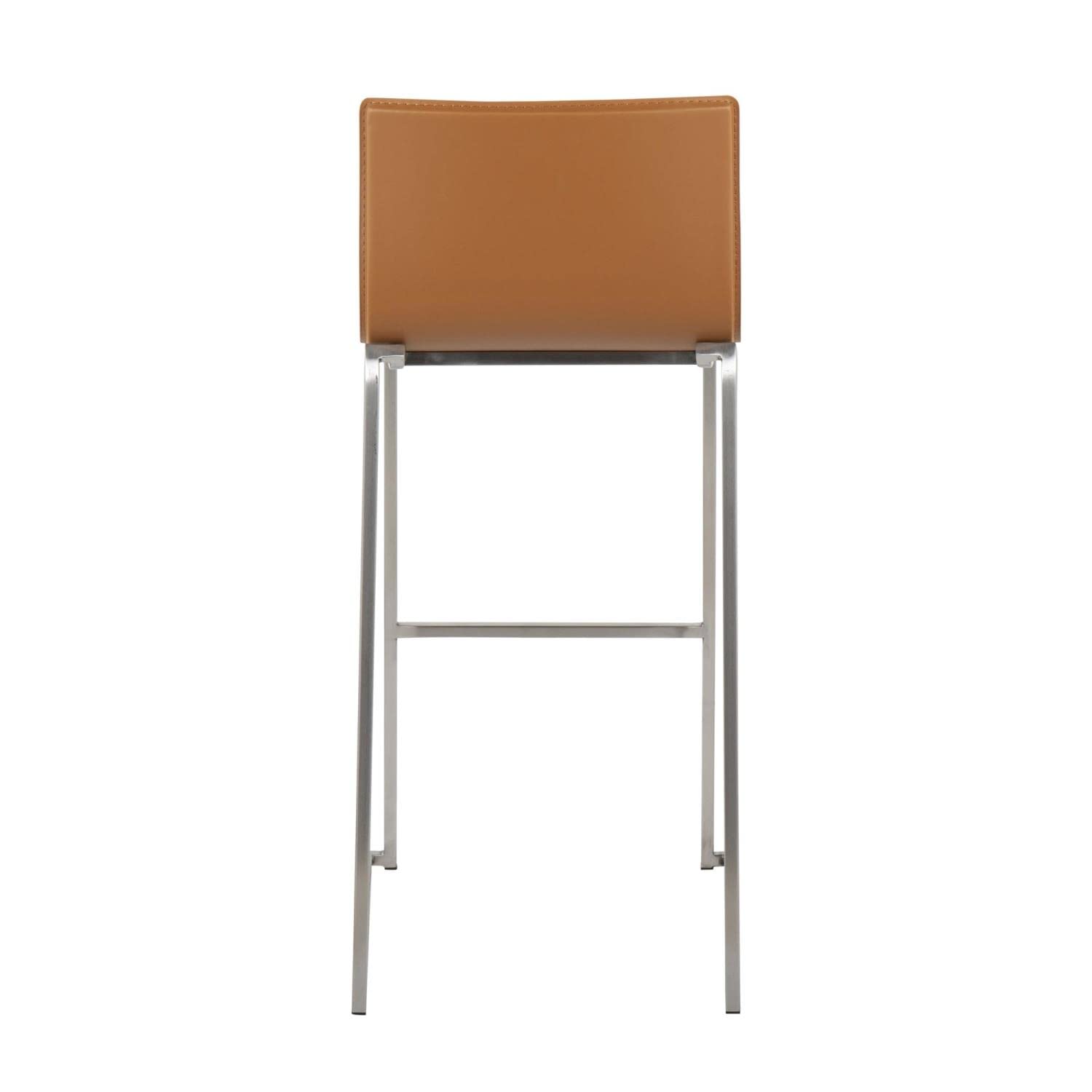 LumiSource Mara Bar Stool Set of 2 - Modern Counter Height Bar Chairs with Back Support - Perfect for Kitchen Island, Breakfast Nook & Home Bar Decor