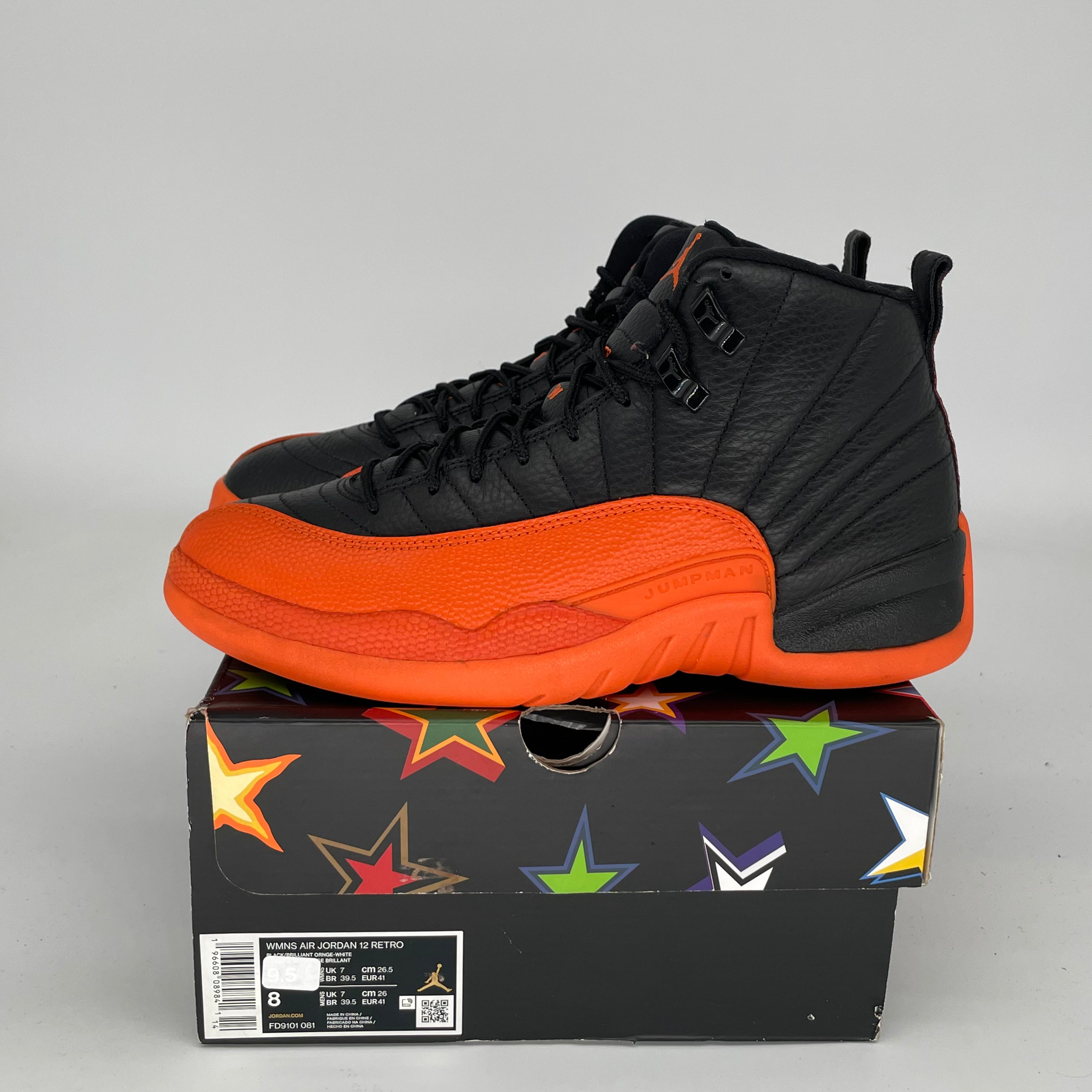 AIR JORDAN 12 WNBA All-Star Basketball Shoes - Brilliant Orange (Women's Size 8/9.5W) FD9101-081 | Perfect for Basketball Games, Streetwear & Sneaker Collection