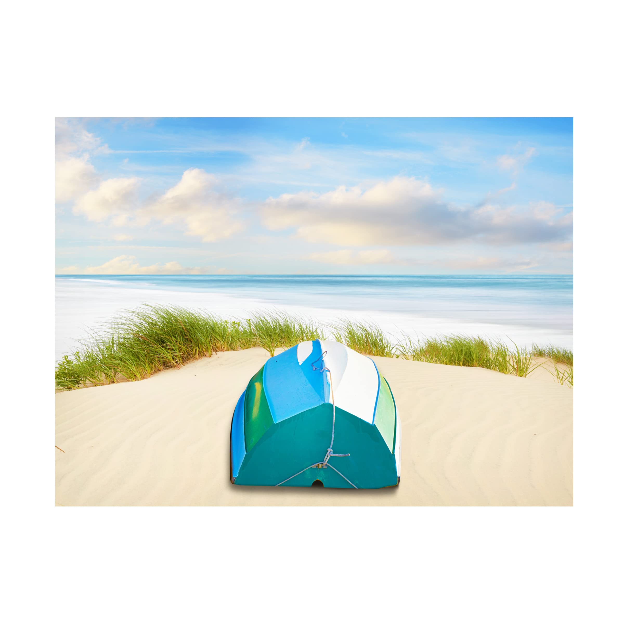 James McLoughlin Beachscape Photo III Canvas Wall Art - Coastal Decor for Living Room, Bedroom & Office - Premium Trademark Fine Art Print