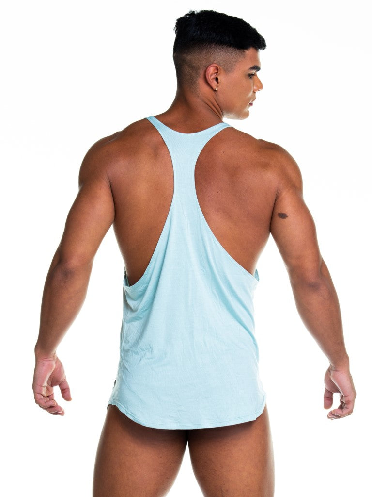 Gigo Forever Stringer Tank Top for Women - Light Blue Casual & Athletic Wear - Perfect for Yoga, Gym, Running and Everyday Outfits