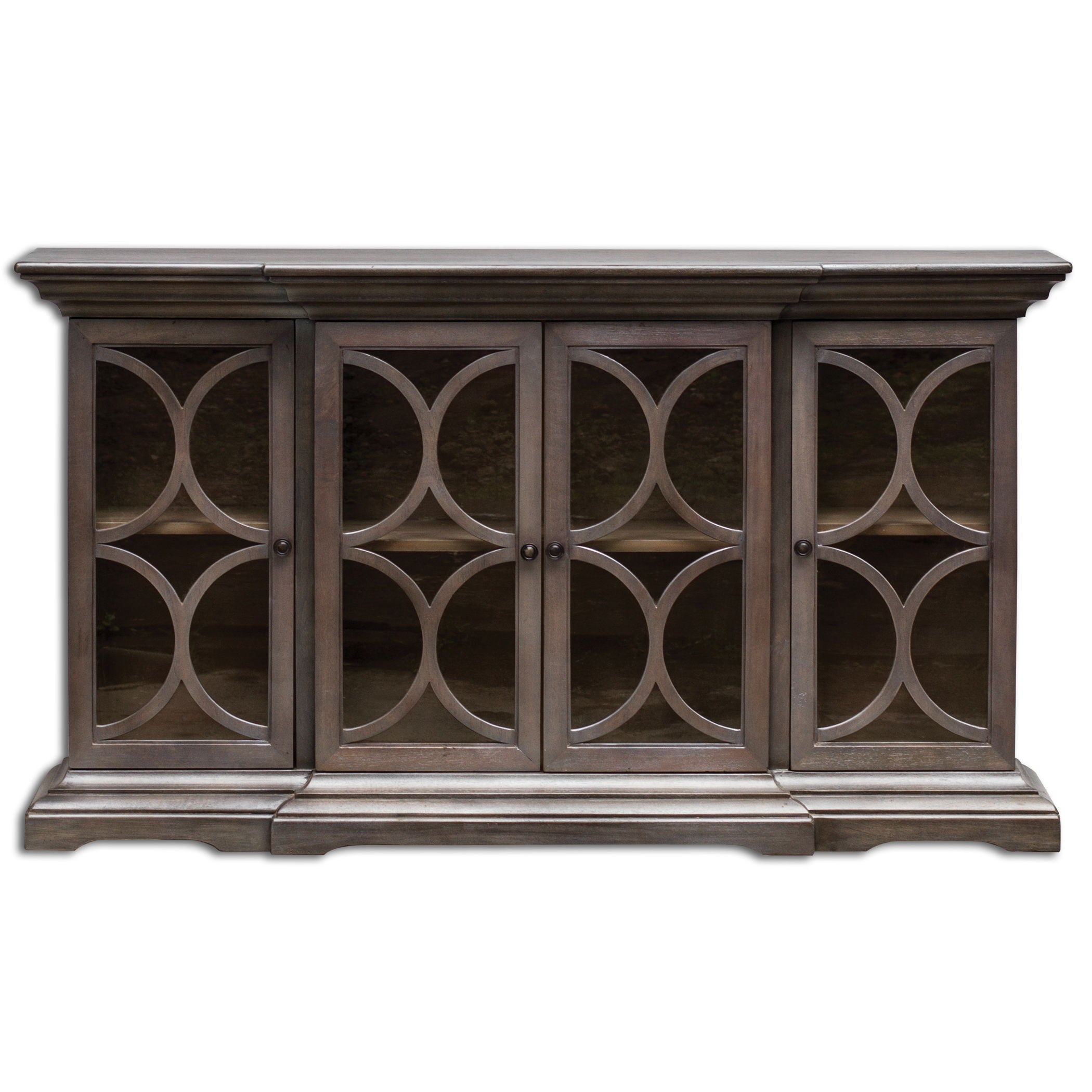 Belino Solid Wood 4-Door Storage Chest in Dark Brown - Perfect for Bedroom, Living Room, or Entryway Organization