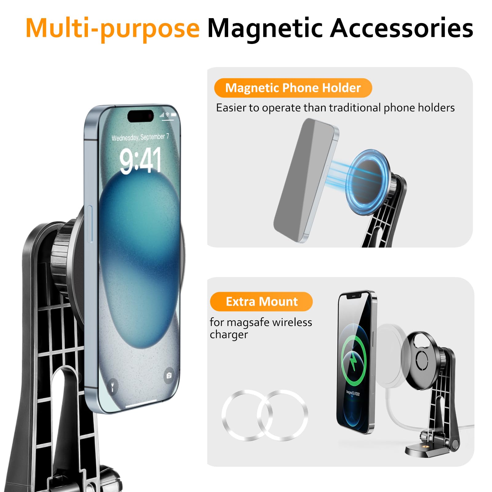 Aureday 12'' Ring Light with 62'' Tripod Stand & Magnetic Phone Holder - LED Selfie Light with Wireless Remote for Video Recording, Makeup, TikTok, YouTube, Live Streaming, Photography - Perfect for Content Creators, Vloggers, and Beauty Influencers