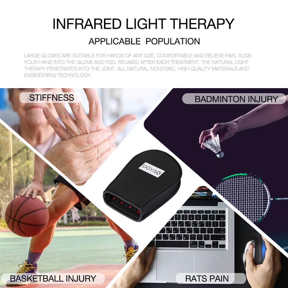 DGXINJUN Red Light Therapy Device - Near Infrared Light Therapy for Hand Pain Relief, Double-Sided Pad for Fingers & Wrist - Portable Pain Relief for Arthritis, Carpal Tunnel & Joint Discomfort at Home or Office