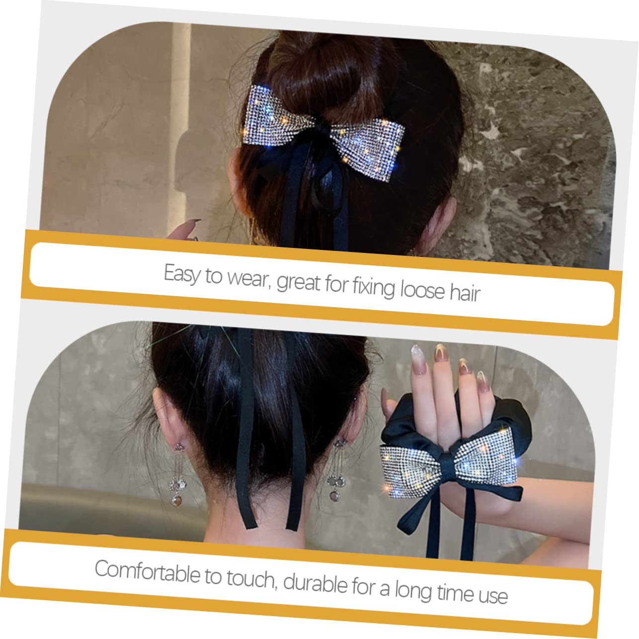 Minkissy Fashion Hair Bows - Elegant Bow Hair Ties & Ponytail Holders for Women & Girls | Perfect for School, Parties, Weddings & Everyday Style
