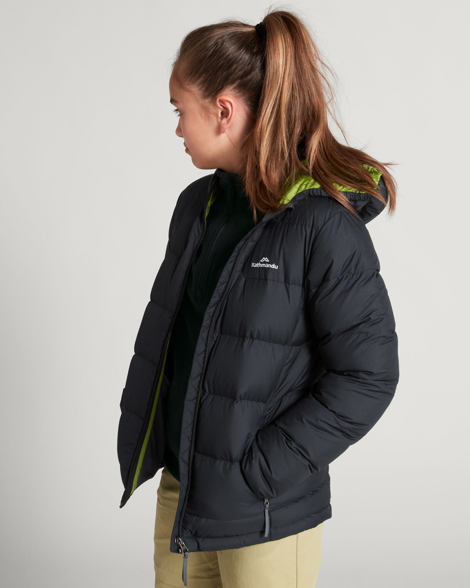 Girls' Epiq Down Jacket - Warm Winter Coat for Kids, Waterproof & Lightweight, Black - Perfect for Outdoor Activities & Cold Weather